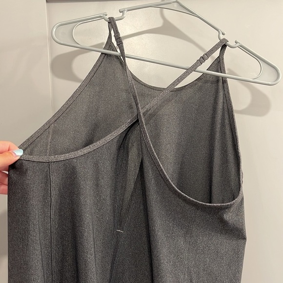 Lululemon Tank Top Grey Sheer Strappy Athleisure - Picture 2 of 6